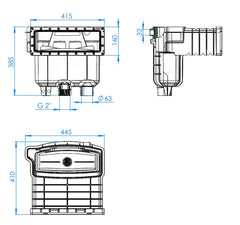 ABS Kunststoff Skimmer Unik