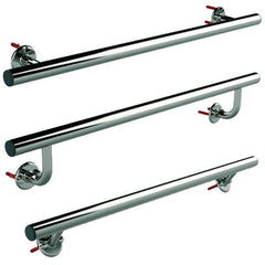 Haltestangen aus Edelstahl V4A Holm d40 mm ◊