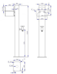 Wasserentnahmestelle mit Schlauchhalter