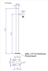 Wasserentnahmestelle schlank