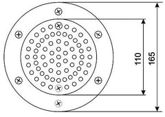Wandansaug- / Einlaufdüse, verstellbar