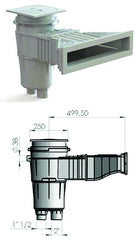 ABS Kunststoff Skimmer 17,5 Slim