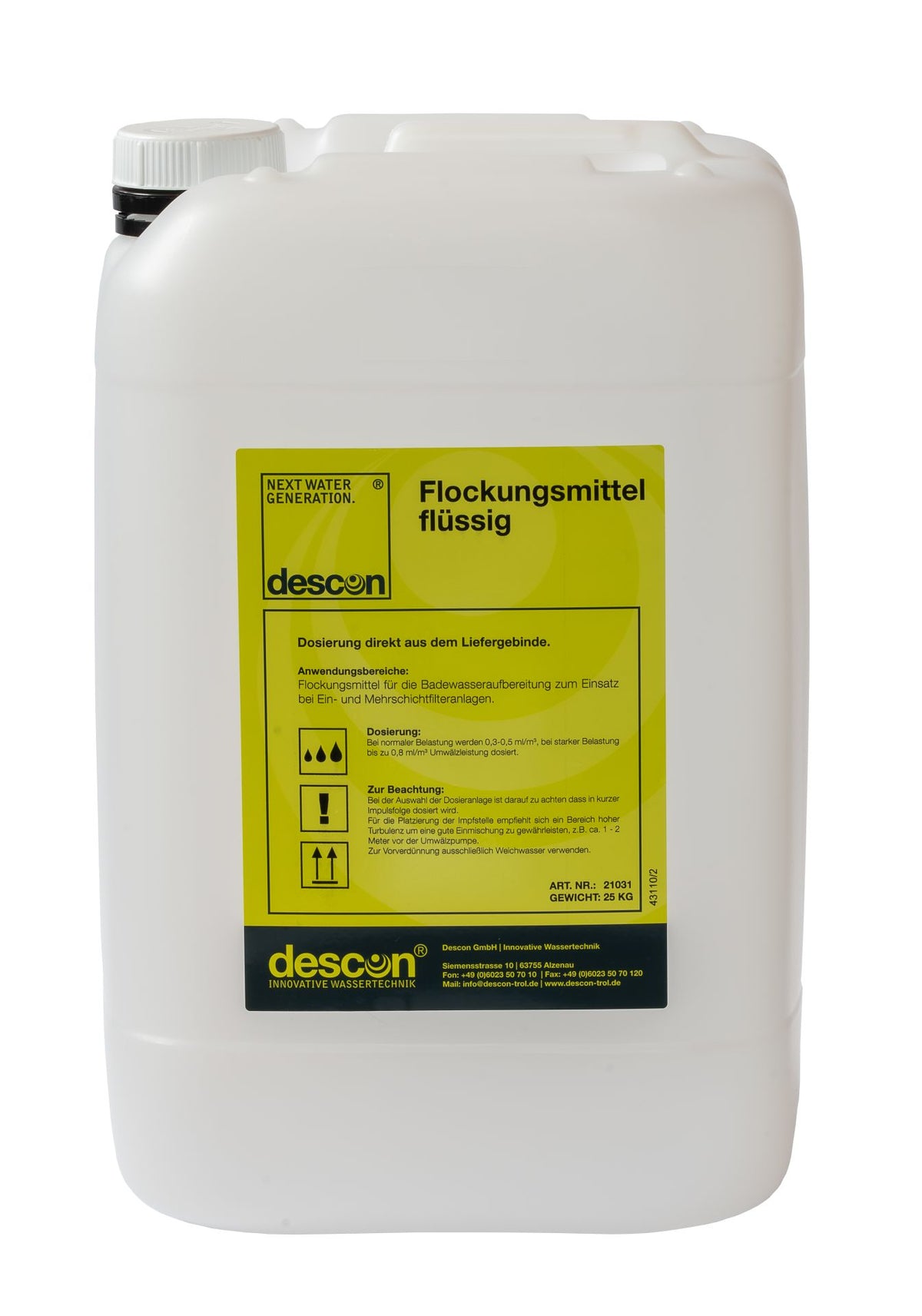 Flockungsmittel flüssig, 25 kg Kanister