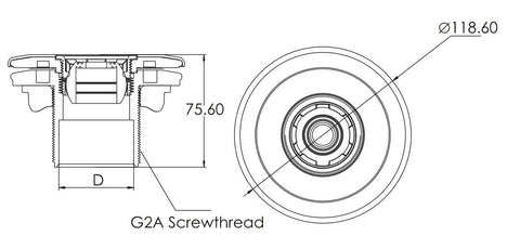 Einlaufdüse SMART für Aufstellbecken/ Polyester- und Folienbecken ABS