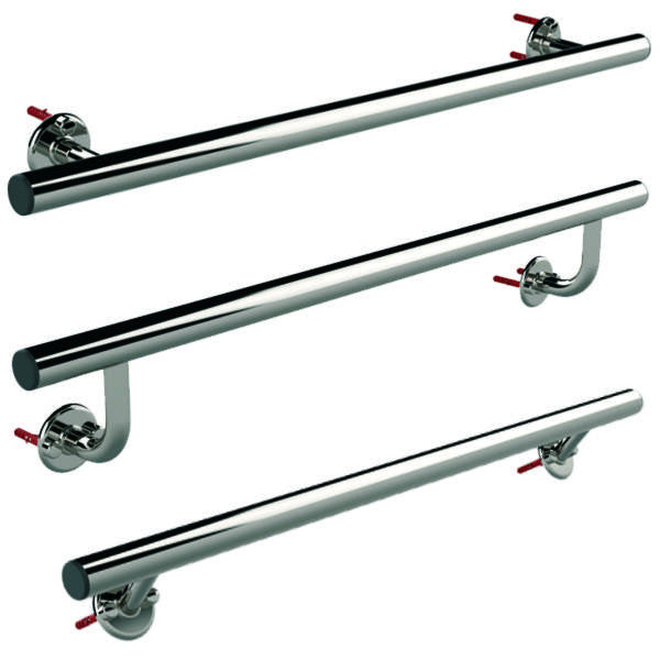 Haltestangen aus Edelstahl  V4A Holm d40 mm ◊