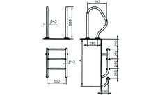 Geteilte Leiter aus Edelstahl ◊