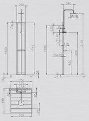 Kaltwasser-Dusche "BAHAMA" ◊