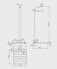Kaltwasser-Dusche "IBIZA" ◊