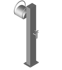 Wasserentnahmestelle mit Schlauchhalter