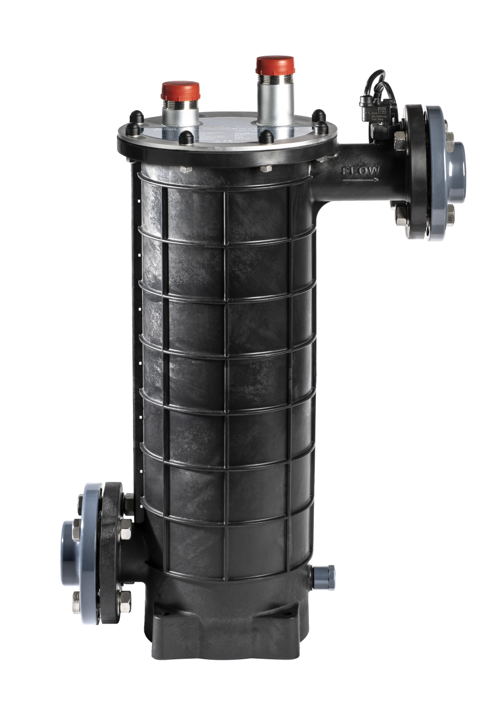 Wärmetauscher aus Kunststoff mit Edelstahlwellrohr 62kW