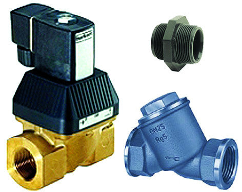 Magnetventil 1/2" 230 V / - 2/2-Wege / Messing / komplett