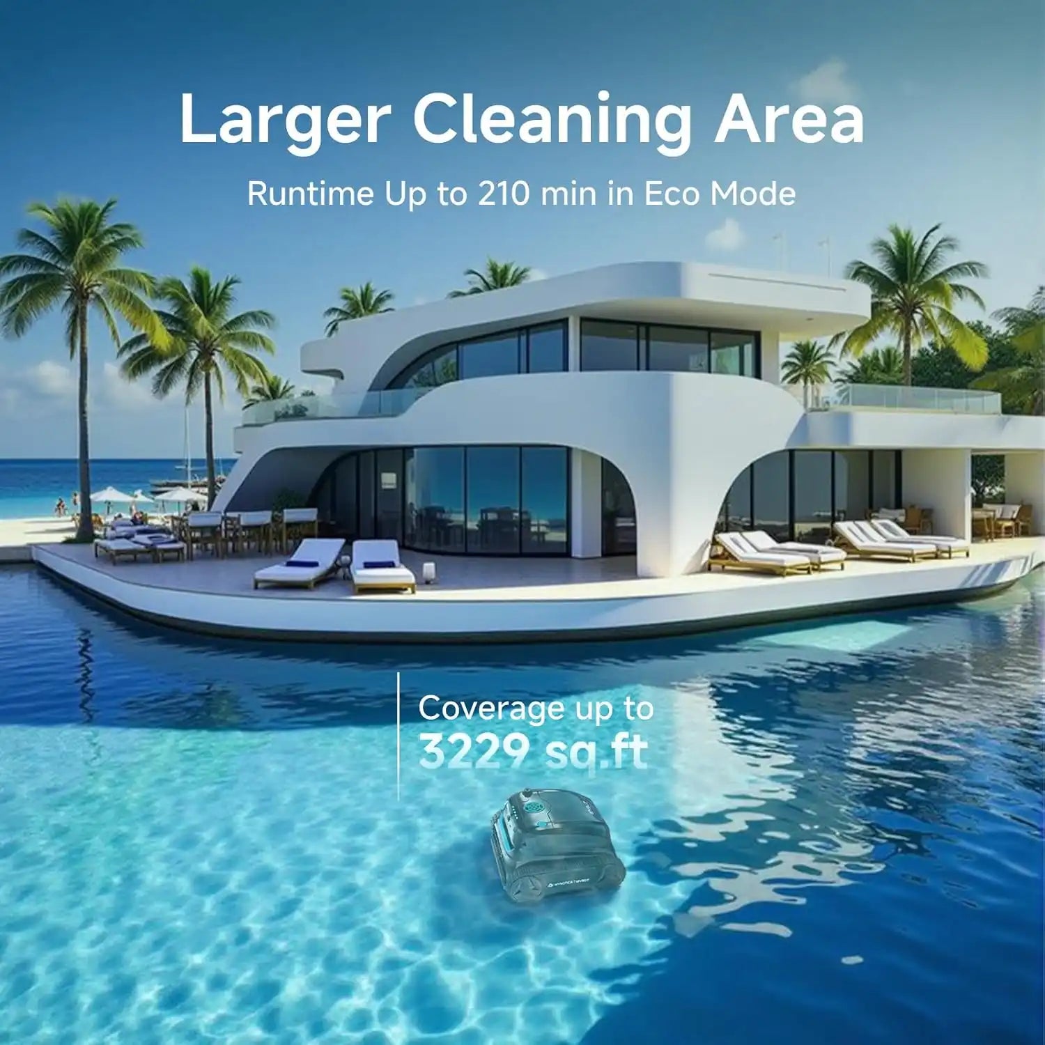 WYBOT S2 Vision Akku-Poolroboter bis 210 Minuten Laufzeit und 300 m²