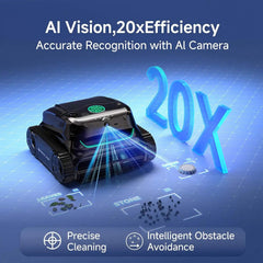 WYBOT S2 Vision KI-Kamera erkennt Laub und Steine im Pool