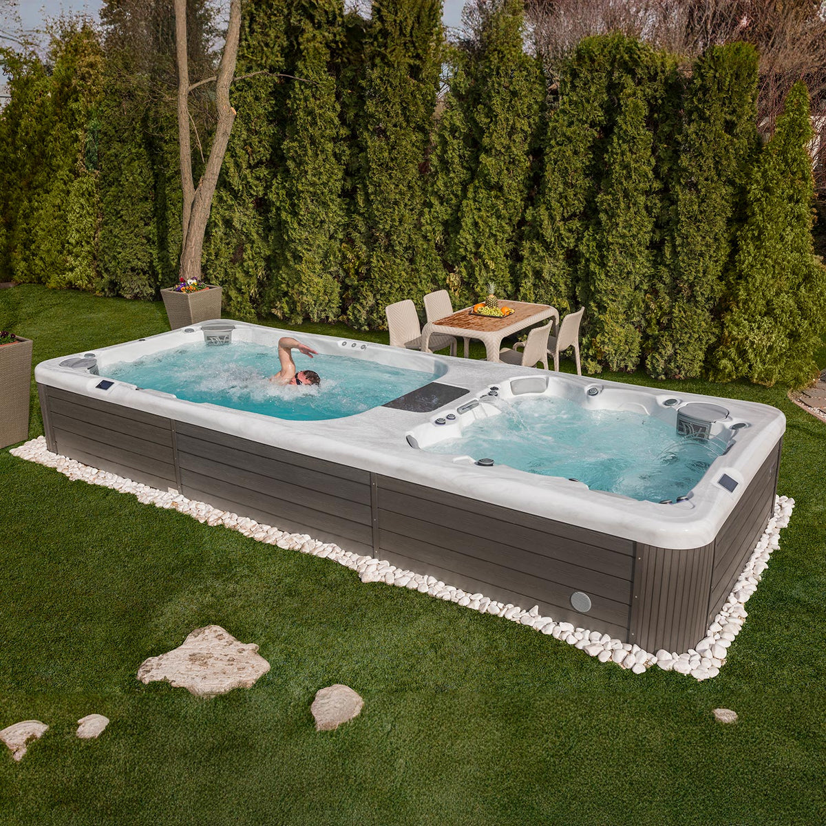 Lifestyle: Wellis Rio Grande W-Flow Swim Spa in Benutzung, Motiv 7