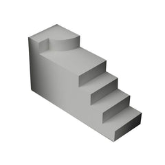 Schwimmbadtreppe mit großer Stufe ◊