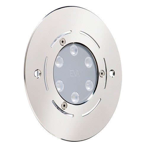 Abdeckblenden aus V4A für Folien- und Polyesterbecken für Unterwasserscheinwerfer EVA