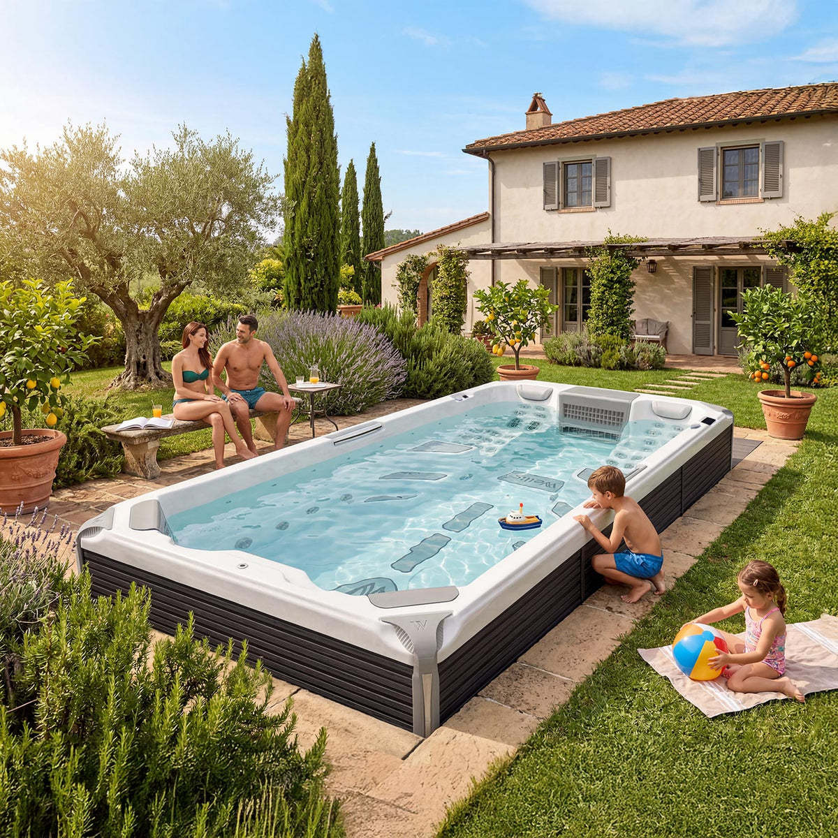 Lifestyle: Wellis Amazonas W-Flow Grand Prix Swim Spa in Benutzung, Motiv 2