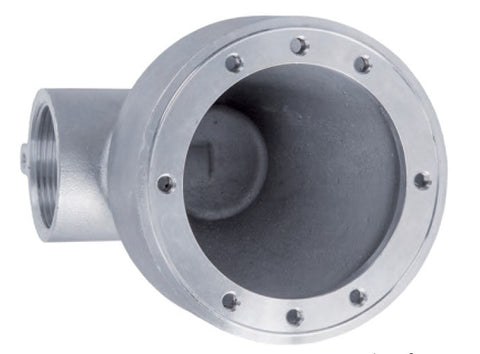 Lahme Bodenablauf mit Antiwirbeldeckel und rechtwinkligen Abgang 2" IG für Folienbecken