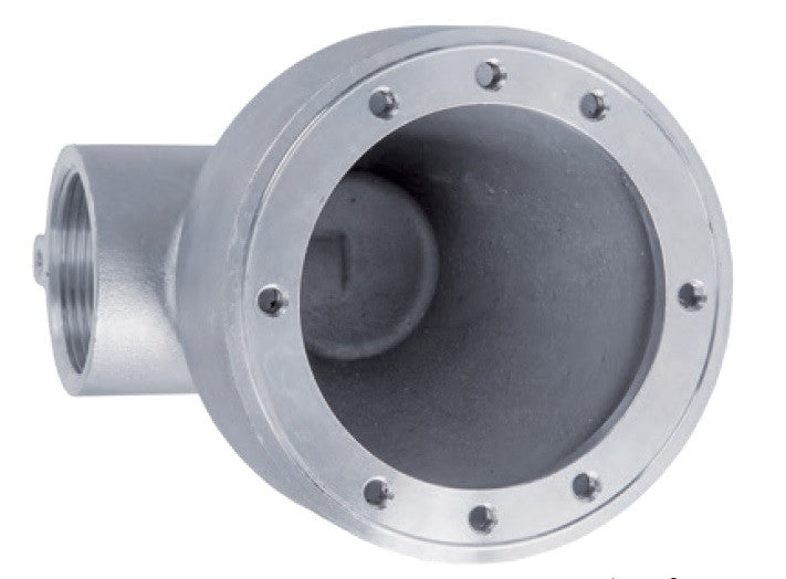  Lahme Bodenablauf mit Antiwirbeldeckel und rechtwinkligen Abgang 2" IG für Folienbecken