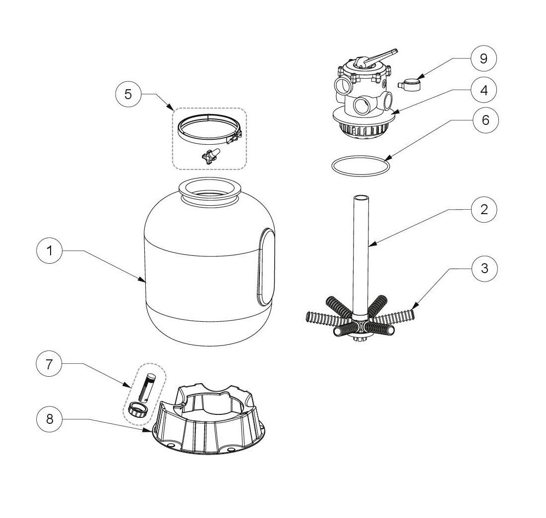 Ersatzteile für Sta-rite CRISTAL-FLO TOP MOUNT CLEARPRO