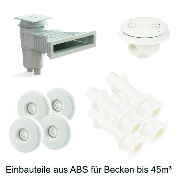 Einbauteile aus ABS für Becken bis 45m³