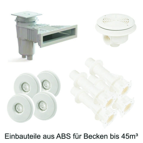 Einbauteile aus ABS für Becken bis 45m³