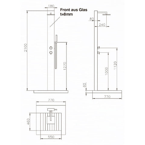 Kalt- & Warmwasser-Dusche "TOBAGO" ◊