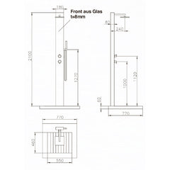 Kalt- & Warmwasser-Dusche "TOBAGO" ◊