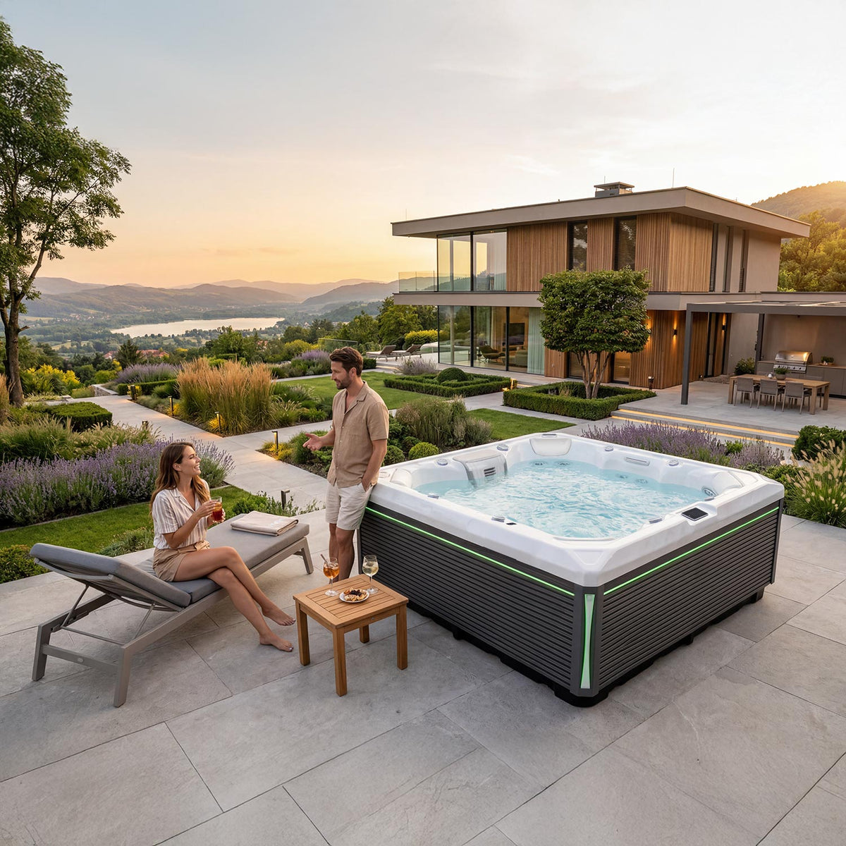 Lifestyle: Wellis Mandala Life Whirlpool in Benutzung, Motiv 1