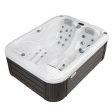 Wellis Mars Whirlpool in Ice White mit grauer Verkleidung, Seitenansicht