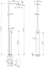 Kalt- & Warmwasser-Dusche "MENORCA" ◊