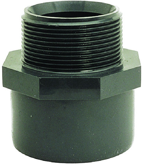 PVC-Übergangsmuffennippel, Klebemuffe-Rohraußengewinde, d 63/75mm x 2 AG