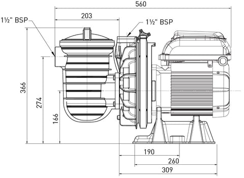 LA STA-RITE VS 2 Energiesparpumpe - Drehzahlreguliert / 230 V ◊